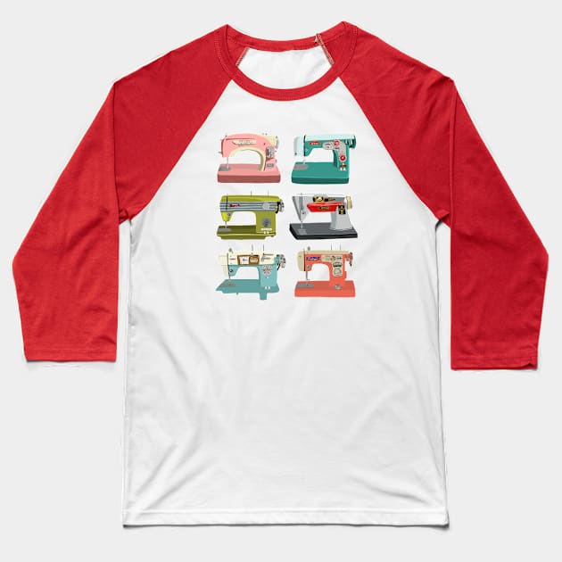 Vintage sewing machines Baseball T-Shirt by jenblove